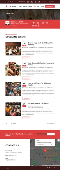 libchurch mini website template desktop screenshot