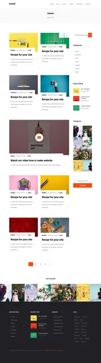 stuff mini website template desktop screenshot