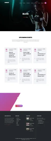 robust mini website template desktop screenshot