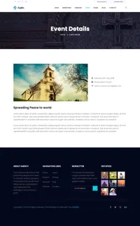 faith mini website template desktop screenshot