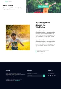 cause mini website template desktop screenshot