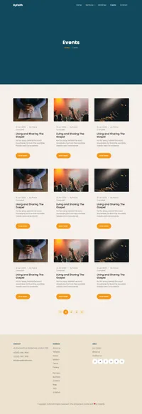 byfaith mini website template desktop screenshot