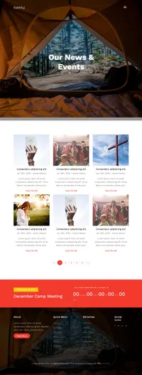 faithful mini website template desktop screenshot