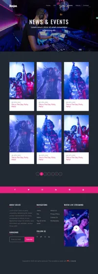 deejee mini website template desktop screenshot