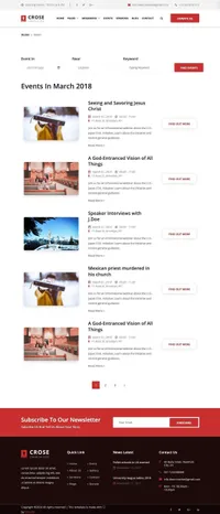 crose mini website template desktop screenshot
