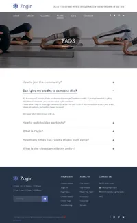 zogin mini website template desktop screenshot