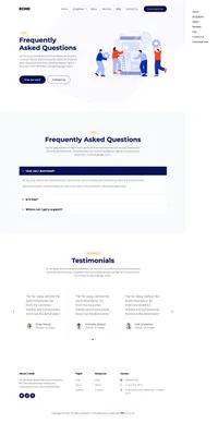 echo mini website template desktop screenshot