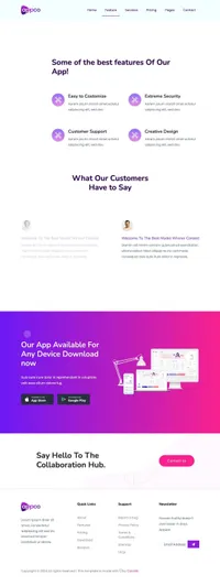 appco mini website template desktop screenshot