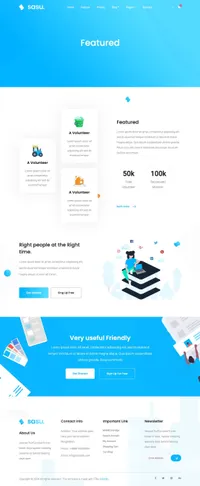 sasu mini website template desktop screenshot