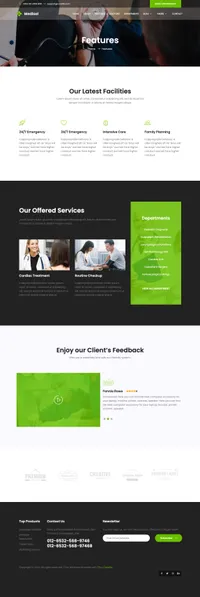 medical-2 mini website template desktop screenshot