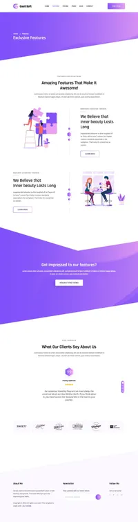 gaas mini website template desktop screenshot