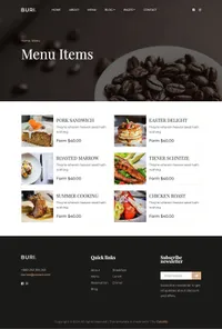 buri mini website template desktop screenshot