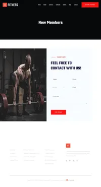 fitnessclub mini website template desktop screenshot