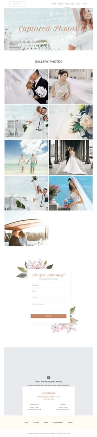 sunshine mini website template desktop screenshot