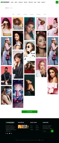 phozogy mini website template desktop screenshot