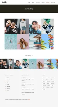 article mini website template desktop screenshot