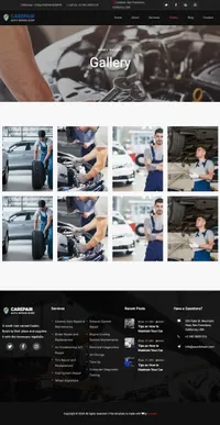 carepair mini website template desktop screenshot