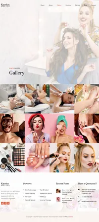 kayelux mini website template desktop screenshot