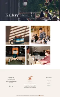 decoffee mini website template desktop screenshot