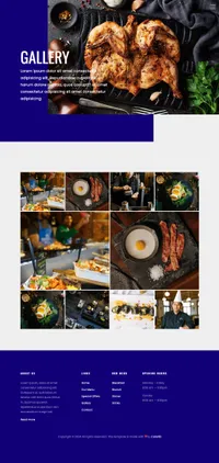 cuisines mini website template desktop screenshot