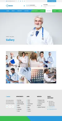 medex mini website template desktop screenshot