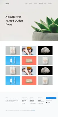 atomic mini website template desktop screenshot