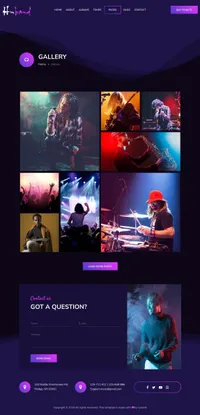 hnband mini website template desktop screenshot