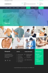 chiropractic mini website template desktop screenshot