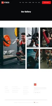 fitnessclub mini website template desktop screenshot