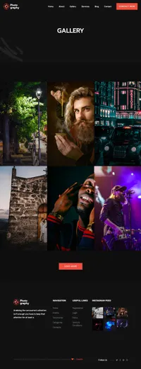 myphotography mini website template desktop screenshot