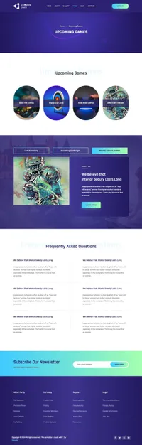 comodo mini website template desktop screenshot