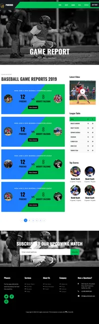 phoenix mini website template desktop screenshot