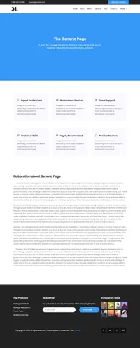 hosting mini website template desktop screenshot