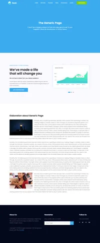 saas mini website template desktop screenshot