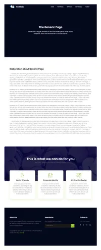 portfolio mini website template desktop screenshot