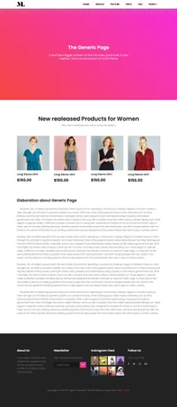 shop mini website template desktop screenshot