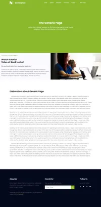 conference mini website template desktop screenshot