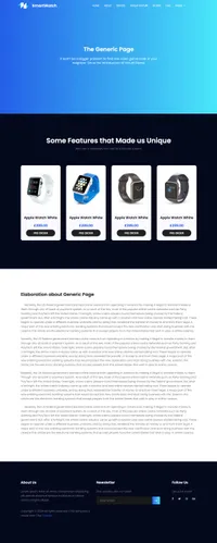 watch mini website template desktop screenshot