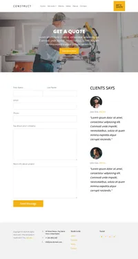 construct mini website template desktop screenshot