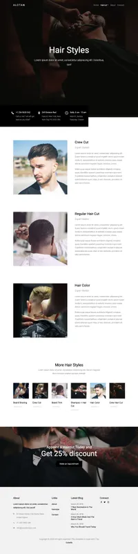 alotan mini website template desktop screenshot