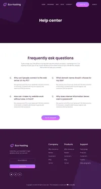 ecohosting mini website template desktop screenshot