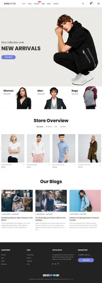 coza-store mini website template desktop screenshot