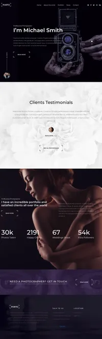 porto mini website template desktop screenshot