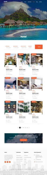 pacific mini website template desktop screenshot