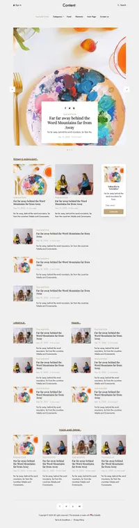 content mini website template desktop screenshot