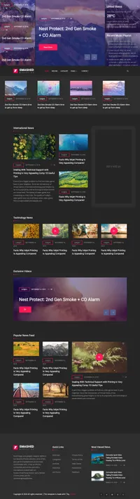 smashed mini website template desktop screenshot