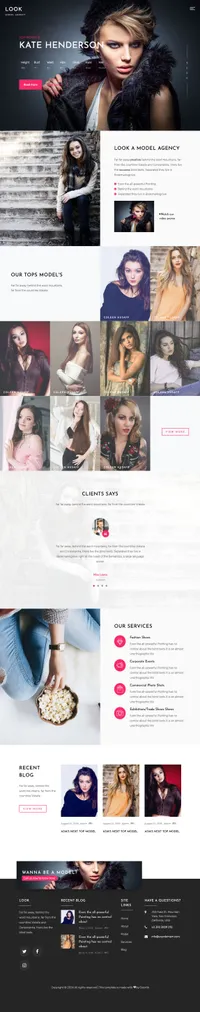 look mini website template desktop screenshot