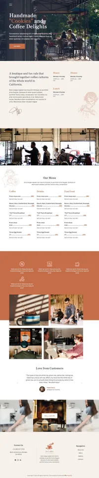 decoffee mini website template desktop screenshot