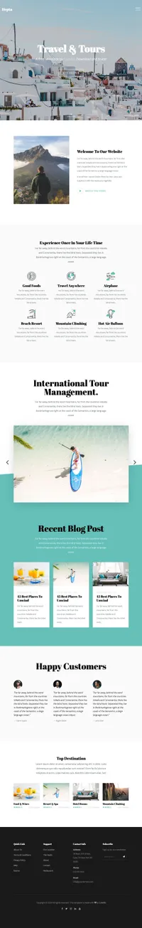 hepta mini website template desktop screenshot