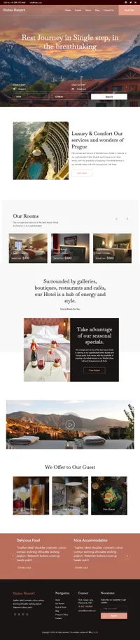 rolax mini website template desktop screenshot